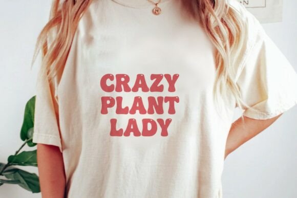 Download Crazy Plant Lady Groovy Text Png - Groovy text Collection