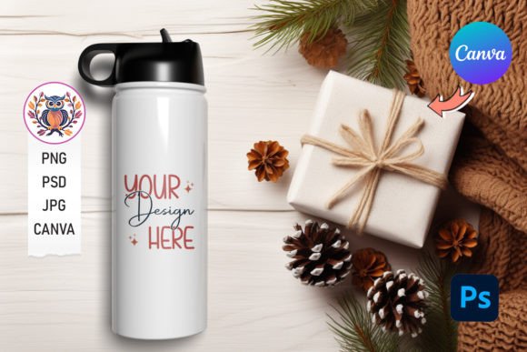 Download 18oz Hydro Water Mockup | Canva Mockup - Hydro Collection