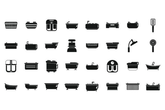 Download Hydro Massage Icons Set Simple Vector. - Hydro Collection