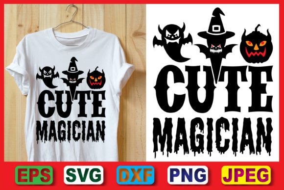 Download Cute Magician, Halloween T-shirt Design - Premium Resources