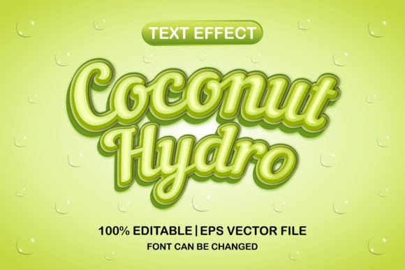 Download Coconut Hydro 3D Editable Text Effect - Hydro Collection