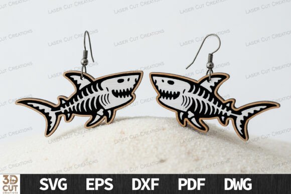 Download Shark Skeleton Earrings Halloween - Earrings halloween Collection