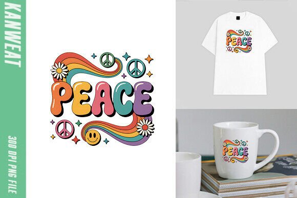 Download Peace Retro Groovy Text Design - Premium Resources
