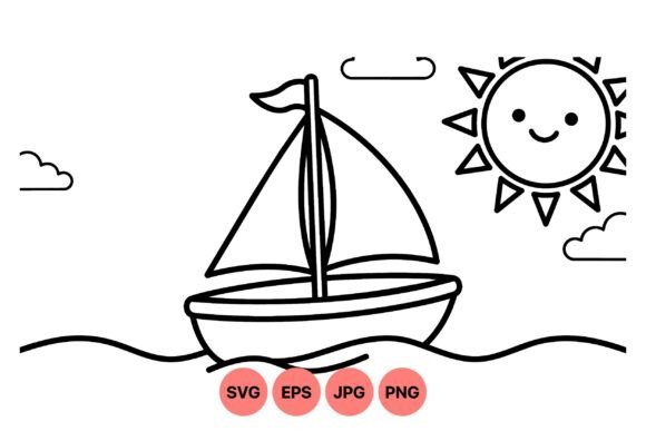 Download Cute Sailboat Seasonal Clipart - Seasonal clipart Collection