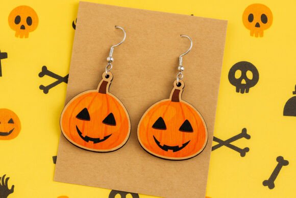 Download Pumpkin Earrings Halloween SVG - Earrings halloween Collection