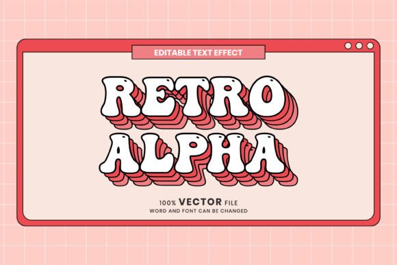 Download Retro Alpha 70s Groovy Text Style Effect - Groovy text Collection