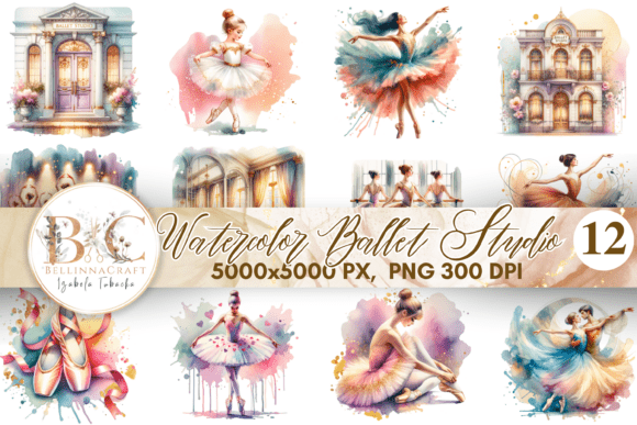 Download Watercolor Ballet Studio Clipart PNG - Studio Collection
